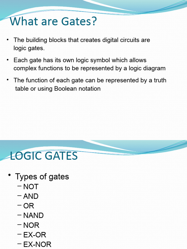 Basic Gates and Boolean Algebra | PDF | Logic Gate | Mathematical Logic