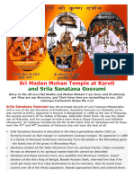 Sri Madan Mohan and Srila Sanatana Gosvami