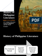 21st Century Lit - Lesson 2 - History of Literature
