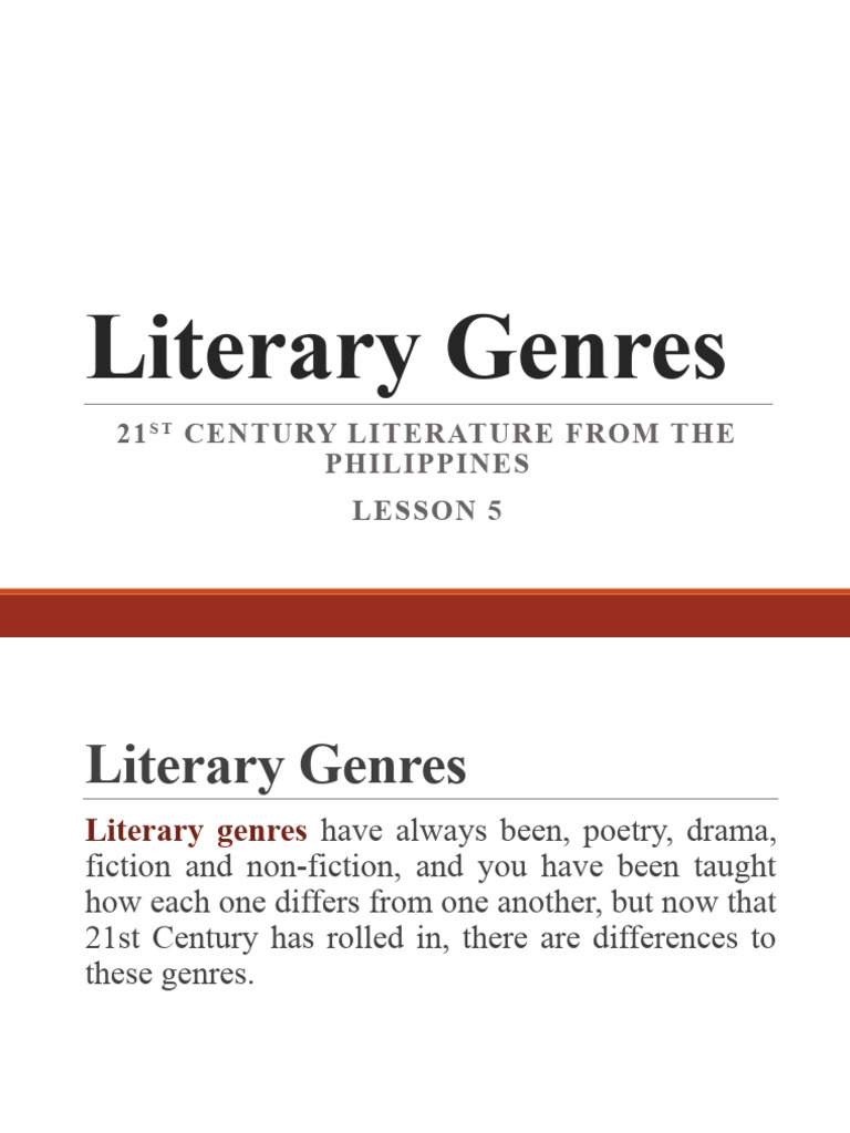 21st Century Literary Genres Overview | PDF | Poetry | Genre