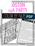 Boston Tea Party: Color by Number