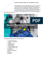 Different Types of Denim Washing Chemicals and Their Functions