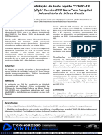 Validação Do Teste Rápido "Covid-19 Igg/Igm Combo Eco Teste" em Hospital Universitário de Minas Gerais