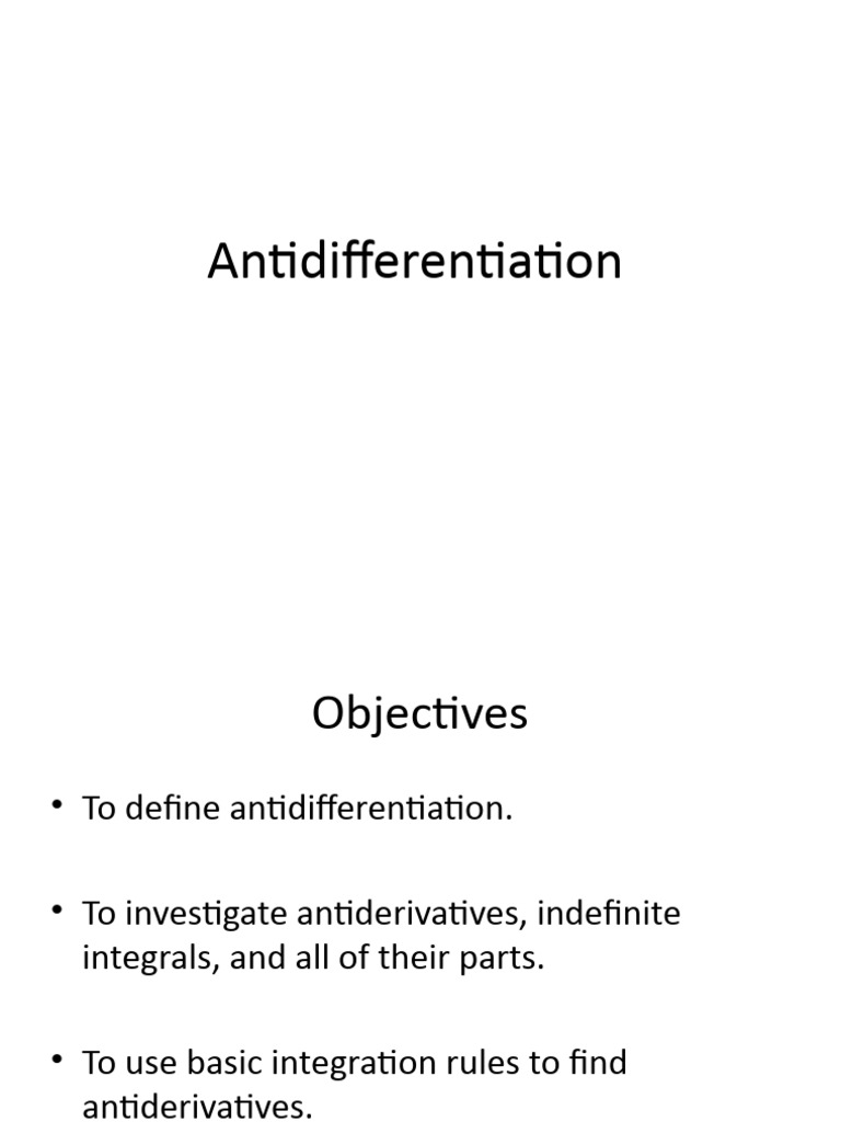 Understanding Antidifferentiation Basics | PDF | Integral ...