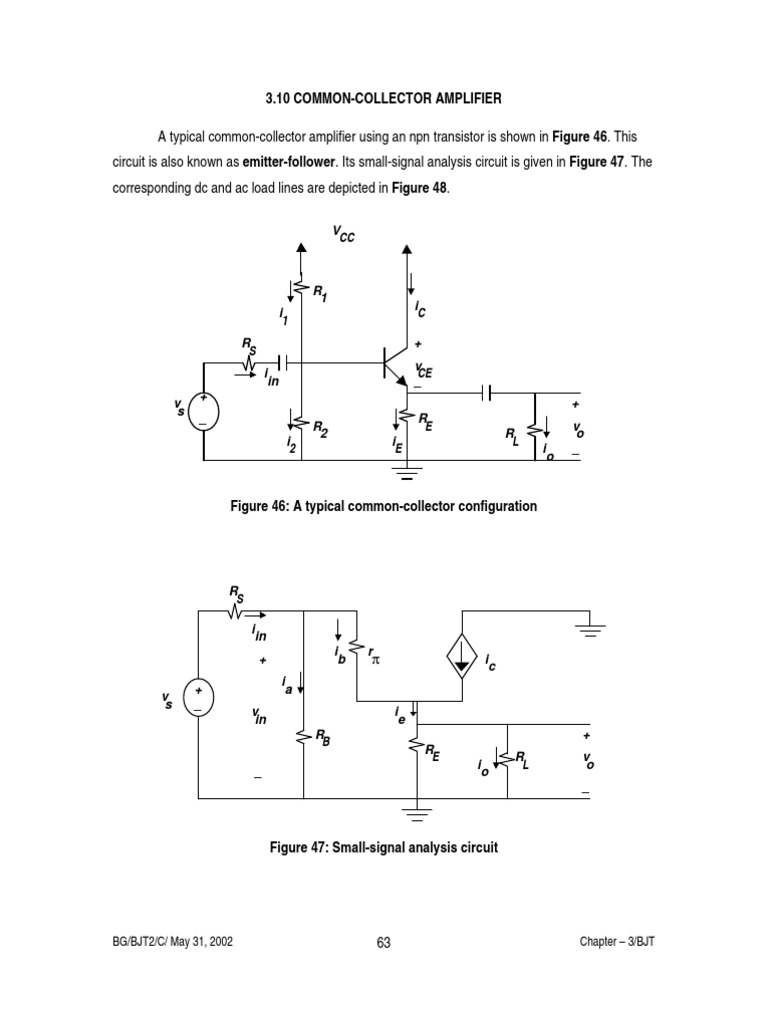 Common Collector Amplifier Overview | PDF | Bipolar Junction Transistor ...