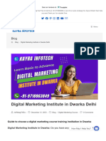 Digital Marketing Institute in Dwarka Delhi