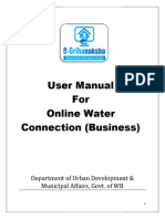 User Manual For Online Sanction of Water Connection For The Constructed Building Business