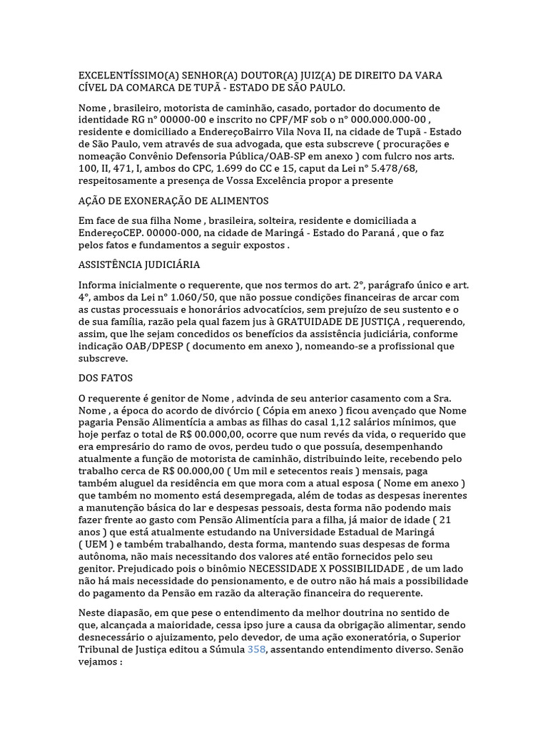 peti-o-inicial-tjsp-a-o-de-exonera-o-de-alimentos-pdf