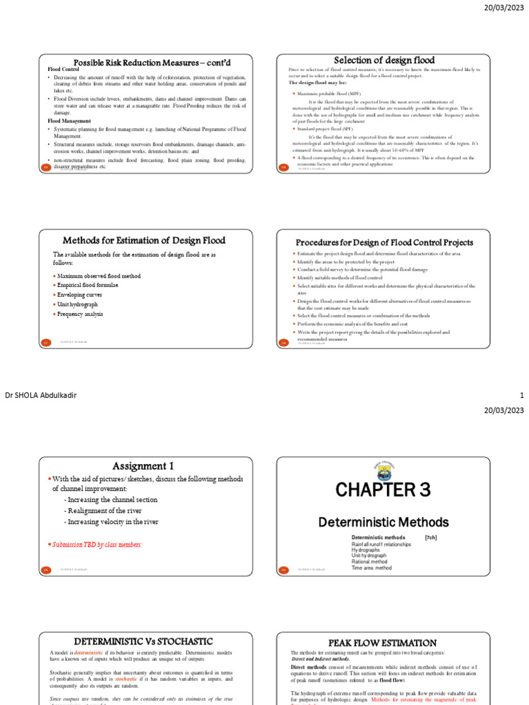 Flood Management Techniques | PDF | Flood | Drainage Basin