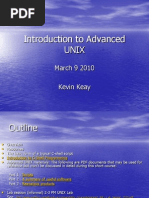 Introduction To Advanced UNIX 2010