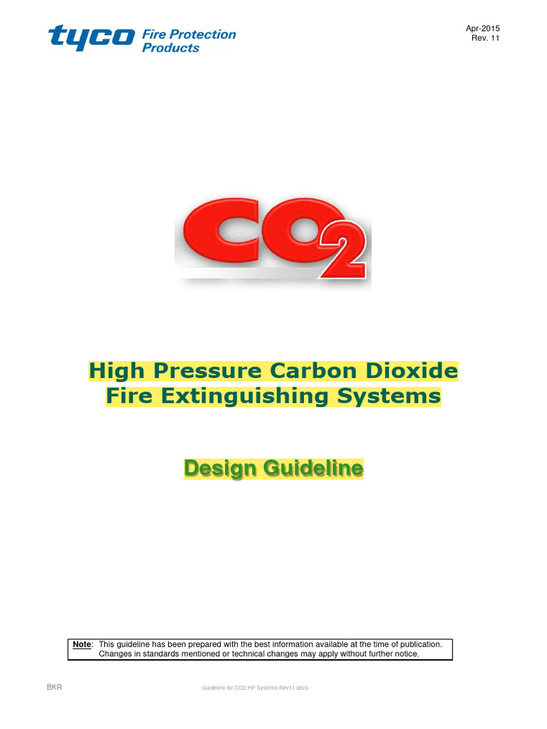 CO2 High Pressure Fire Suppression Guide | PDF | Carbon Dioxide ...