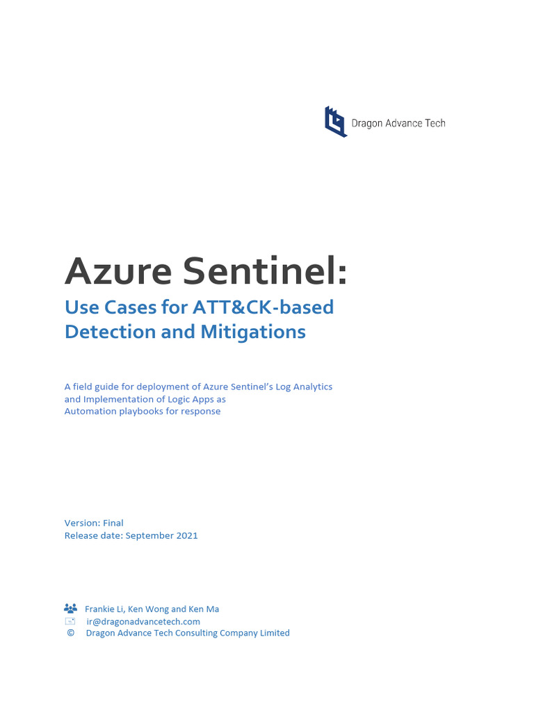 Azure Sentinel Use Cases and Benefits | PDF | Microsoft Office ...