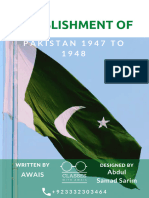 Establishment of Pakistan 1947 To 1948