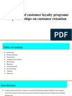 The Impact of Customer Loyalty Programs and Partnerships On Customer Retention