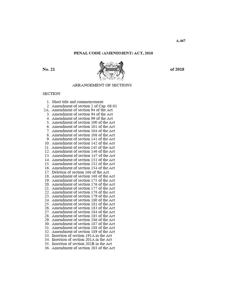 2018 penal code amendments pdf assault sexual assault