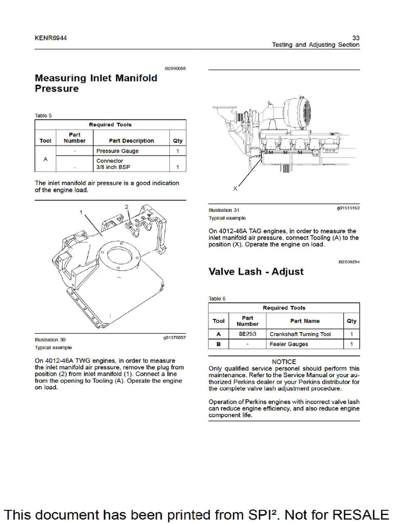 Valve Lash Adjust PDF