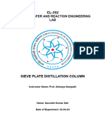 Sieve Plate Distillation