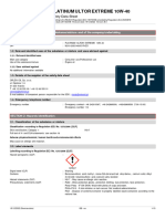 Platinum Ultor Extreme 10W-40: Safety Data Sheet