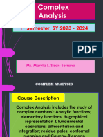 1.1a Complex Analysis DV Eisma PHD Math Ed
