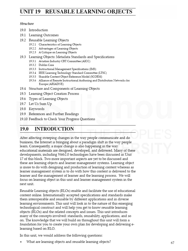 Reusable Learning Objects | PDF | Metadata | Educational Technology