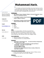 Muhammad Haris Abrar's CV