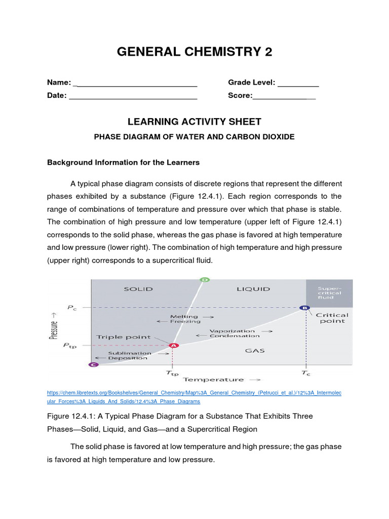Phase Diagram Analysis: Water & CO2 | PDF | Phase (Matter) | Phase Diagram