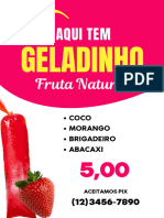 Aqui Tem Geladinho Fruta Moderno Vermelho Branco Cartaz - 20240425 - 093947 - 0000