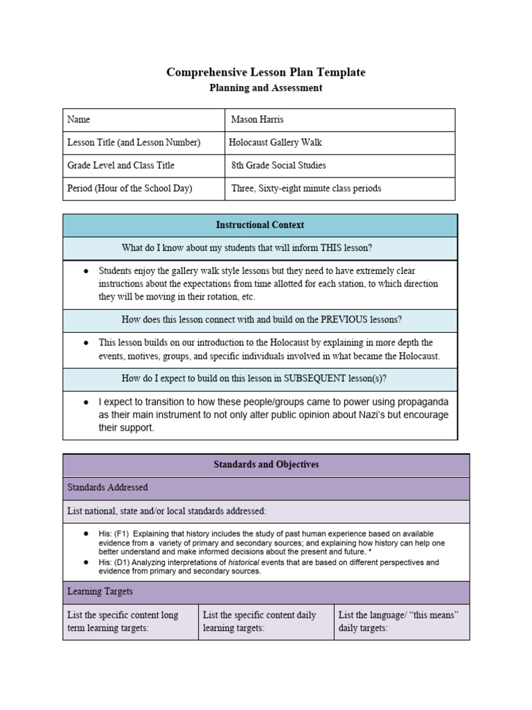 Holocaust Gallery Walk Lesson Plan | PDF | Educational Assessment ...