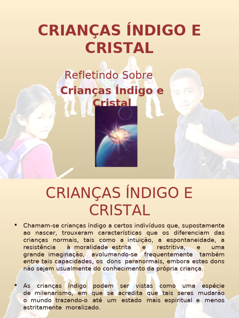 Crianças Índigo e Cristal: Características e Impactos | PDF
