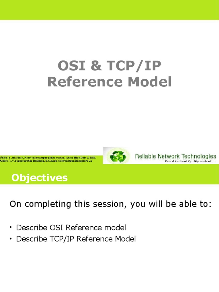 OSI and TCP/IP Reference Models Explained | PDF | Transmission Control ...