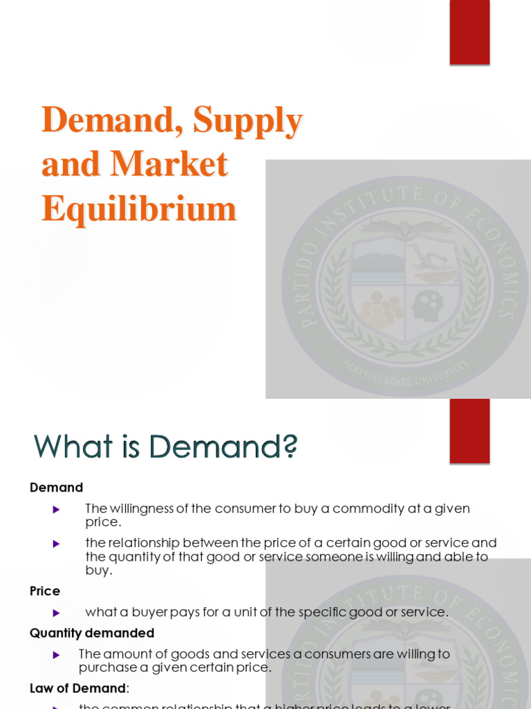 Demand, Supply, and Market Equilibrium | PDF | Demand | Supply (Economics)