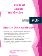 Overview of Business Analytics - Unit I