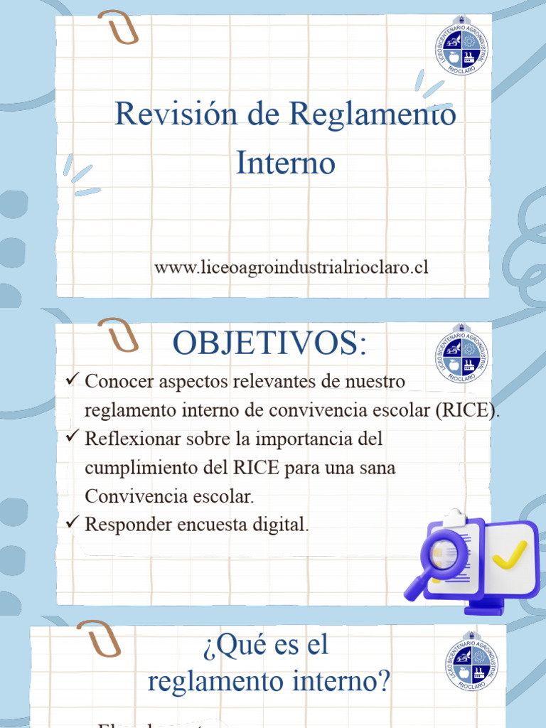 Reglamento Interno de Convivencia Escolar | PDF