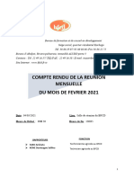 Rapport Mensuel BFCD de Fevrier 2021