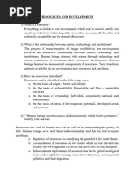 Resources Development Digraj Notes | PDF | Soil | Sustainability