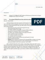 Letter To Aircon For Descoping Force Main Line