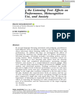 TESOL Quarterly - 2023 - Holzknecht - Repeating The Listening Text Effects On Listener Performance Metacognitive Strategy