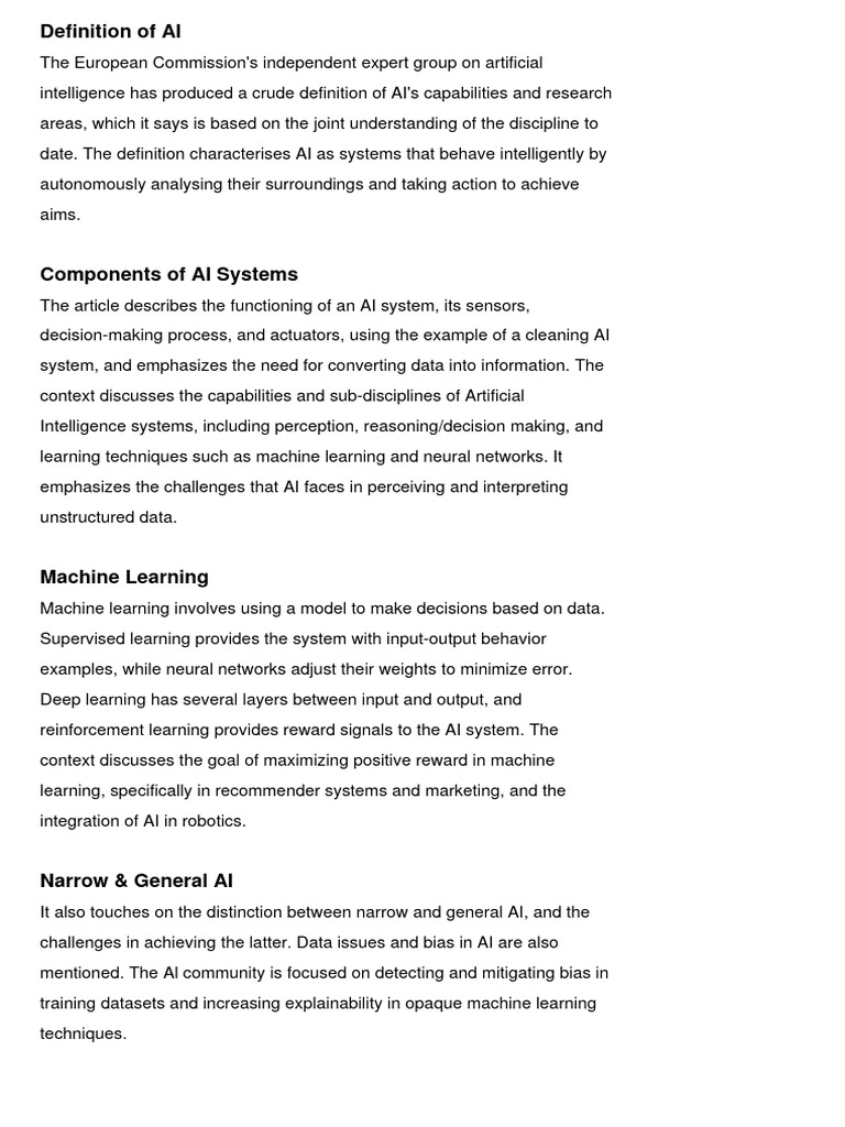 Understanding AI: Definitions and Ethics | PDF
