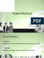 Team Profile: by Anusha Roll No:a30601910050