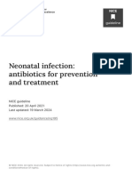 Infección Neonata Antibióticos para Prevención y Tratamiento Guía NICE 20 04 2024