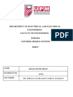 Control Design Lead Compensator