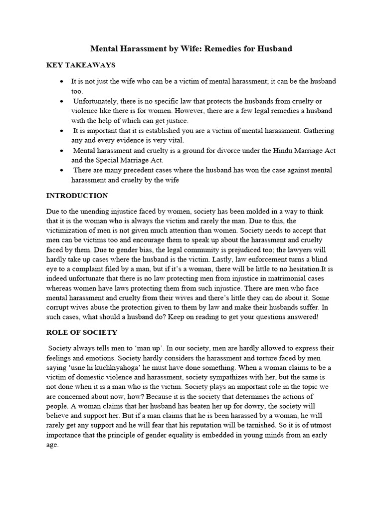 mental-harassment-by-wife-remedies-for-husband-pdf-divorce