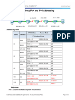 7.3.2.5 Packet Tracer - Verifying IPv4 and IPv6 Addressing