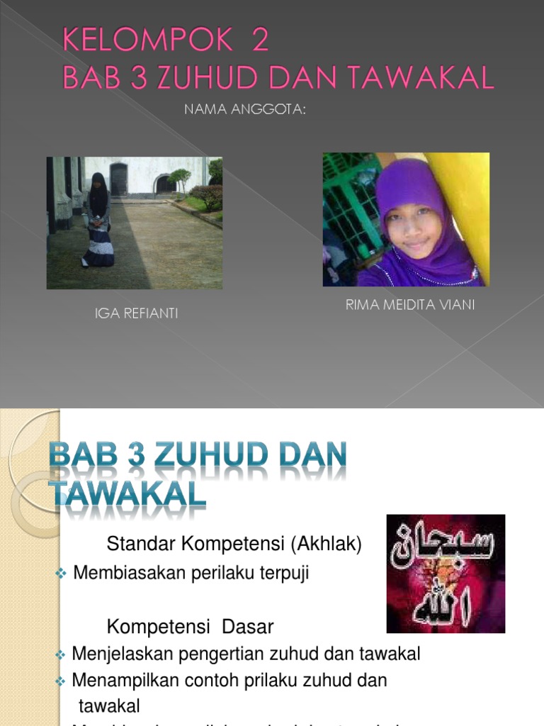 Bab 3 Zuhud Dan Tawakal