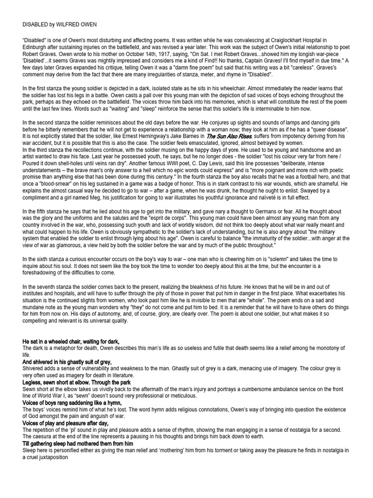 Analysis of Owen's 