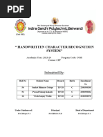 Handwritten Character Recognition System Black Book For Capstone Project