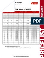 Pricelist Pipa PE - 100 Vinilon 2023