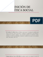 Definicion de PolÃ - Tica Social