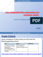 LO1: Understand The Components of A Computer System: Unit 18-Computer Systems Hardware