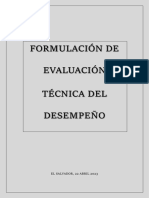 Ejemplo de Formulación de Evaluación Técnica Del Desempeño